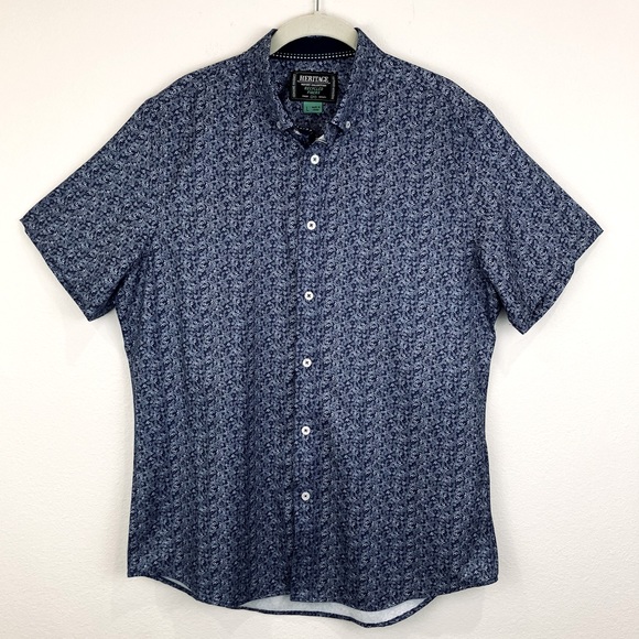 NWOT Report Collection Floral Short Sleeve Shirt - Picture 1 of 7